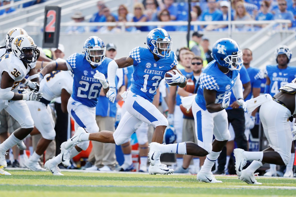Zy'Aire Hughes.

UK football beats Murray State 48-10.

Photo by Chet White | UK Athletics