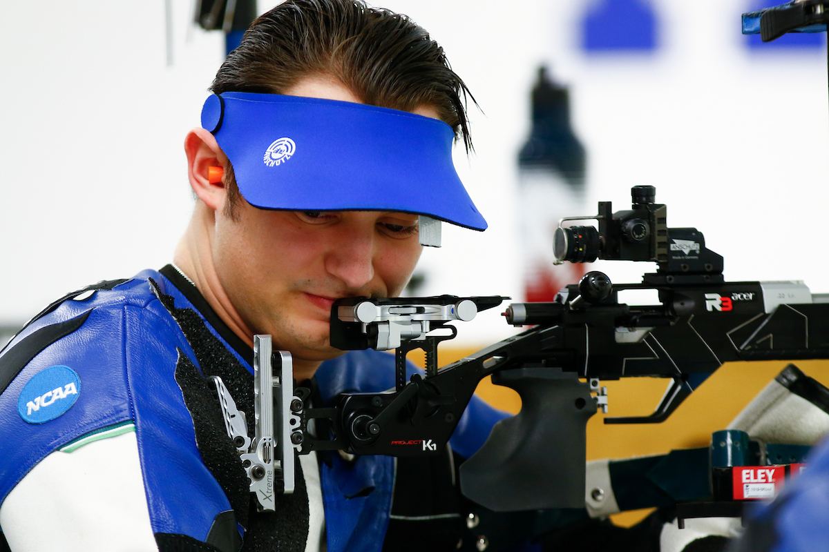 Richard Clark. 

Kentucky NCAA Rifle Qualifier. 

Photo By Barry Westerman | UK Athletics