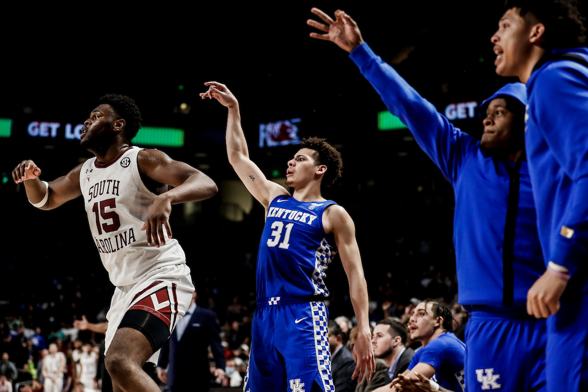 Kellan Grady. Kareem Watkins. Zan Payne.

Kentucky beat South Carolina 86-76.

Photos by Chet White | UK Athletics