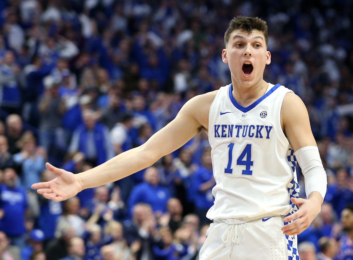 Tyler Herro. 

The UK men's basketball team beat Kansas 71-63 at Rupp Arena on Saturday, January 26, 2019.


Photo By Barry Westerman | UK Athletics