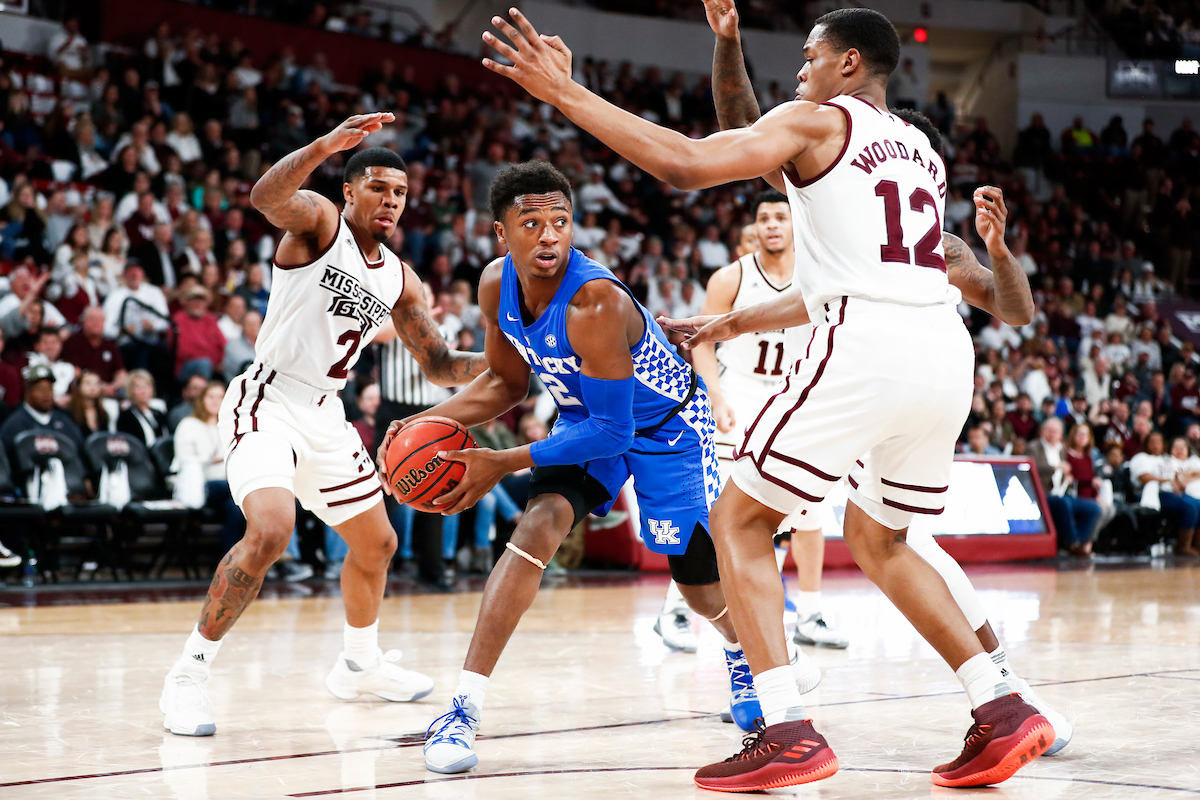 Ashton Hagans.

Kentucky beat Mississippi State 71-67 at Humphrey Coliseum in Starkville, MS.

Photo by Chet White | UK Athletics