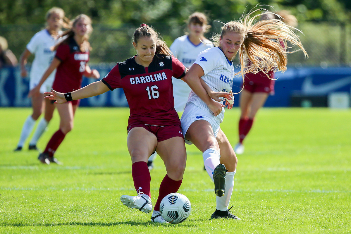 Jordyn Rhodes.

Kentucky falls to South Carolina 2 - 1.

Photo by Sarah Caputi | UK Athletics
