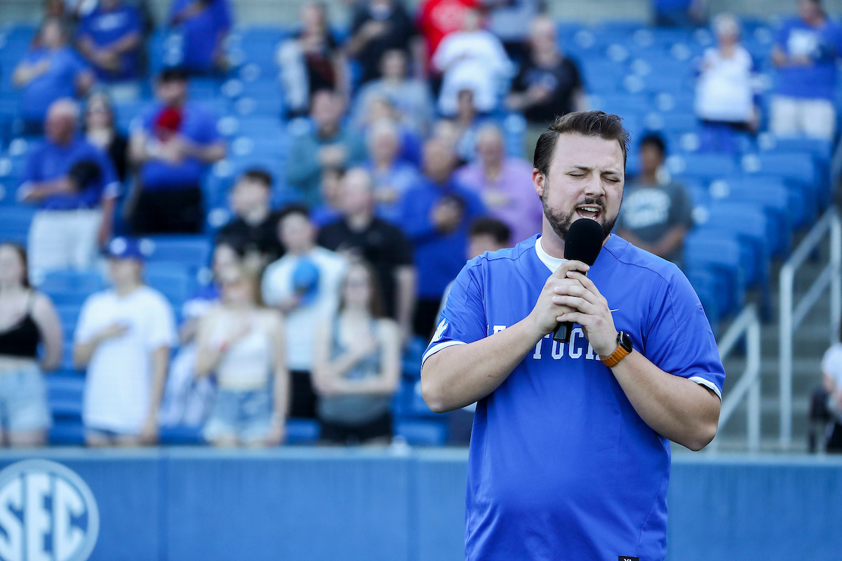 National Anthem Singer.

Kentucky loses to Vanderbilt 0-8.

Photo by Sarah Caputi | UK Athletics