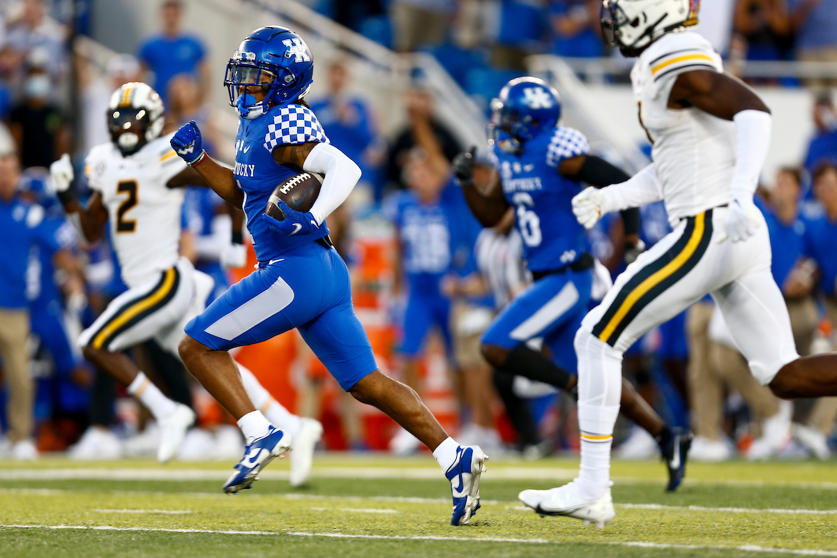 Wan'Dale Robinson. 

Kentucky beat Mizzou 35-28. 

Photo By Barry Westerman | UK Athletics