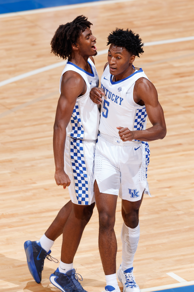 Immanuel Quickley. Tyrese Maxey.

Kentucky beat Mount St. Mary?s 82-62.


Photo by Elliott Hess | UK Athletics