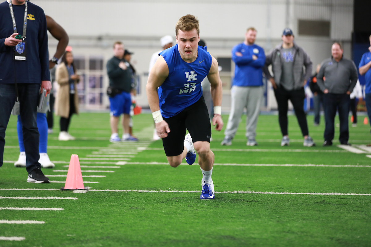 David Bouvier.

Pro Day for UK Football.

Photo by Jacob Noger | UK Athletics