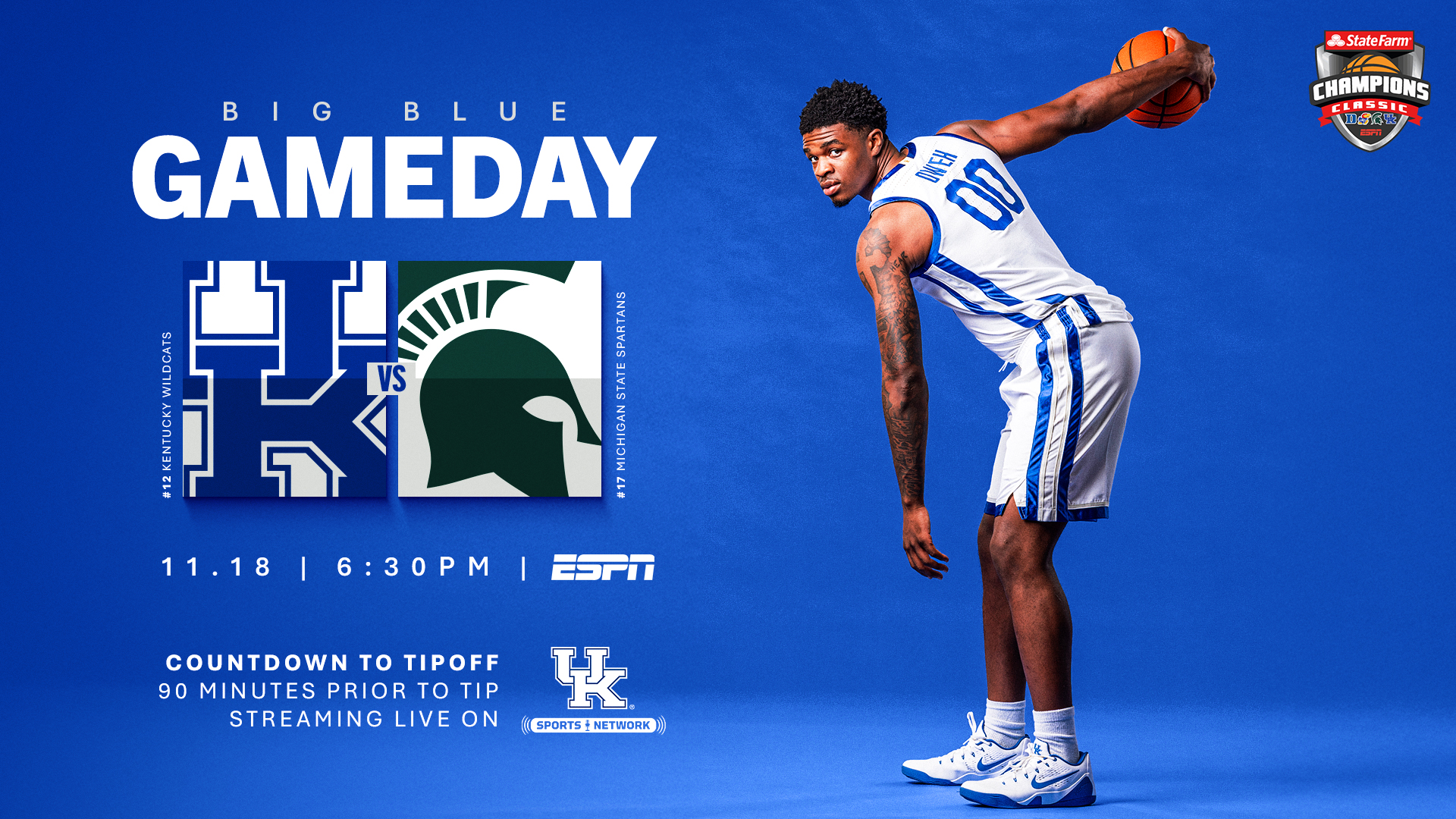 UK Sports Network Coverage of Kentucky Men's Basketball vs Michigan State