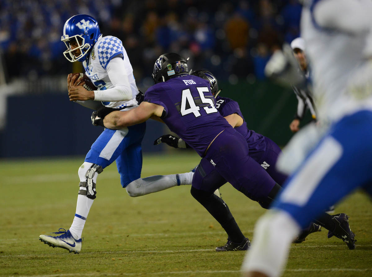 Stephen Johnson

The University of Kentucky football team falls to Northwestern 23-24 in the Music City Bowl on Friday, December 29, 2017, a