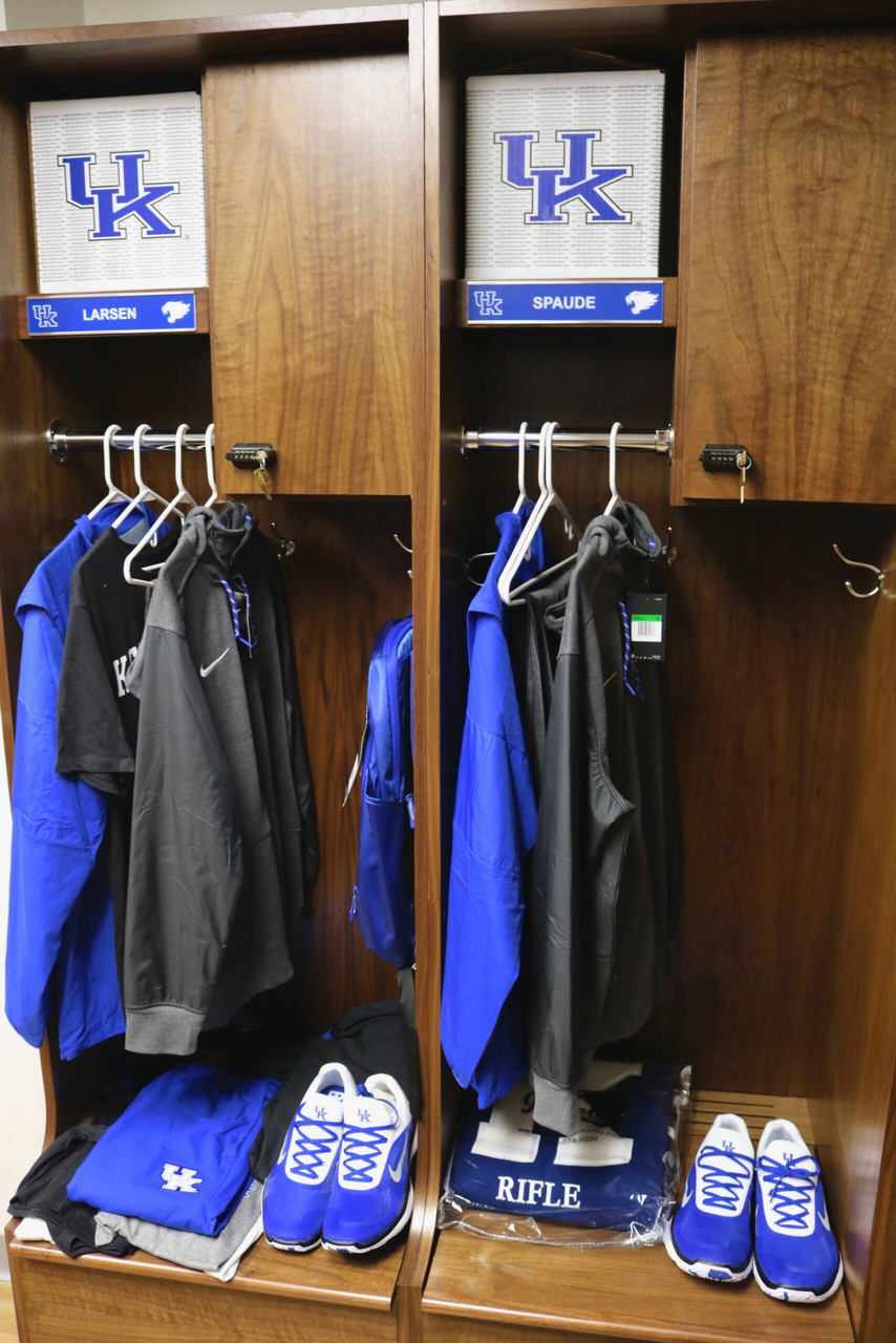 The UK Rifle team toured the new Wendell & Vickie Bell team room on Monday.