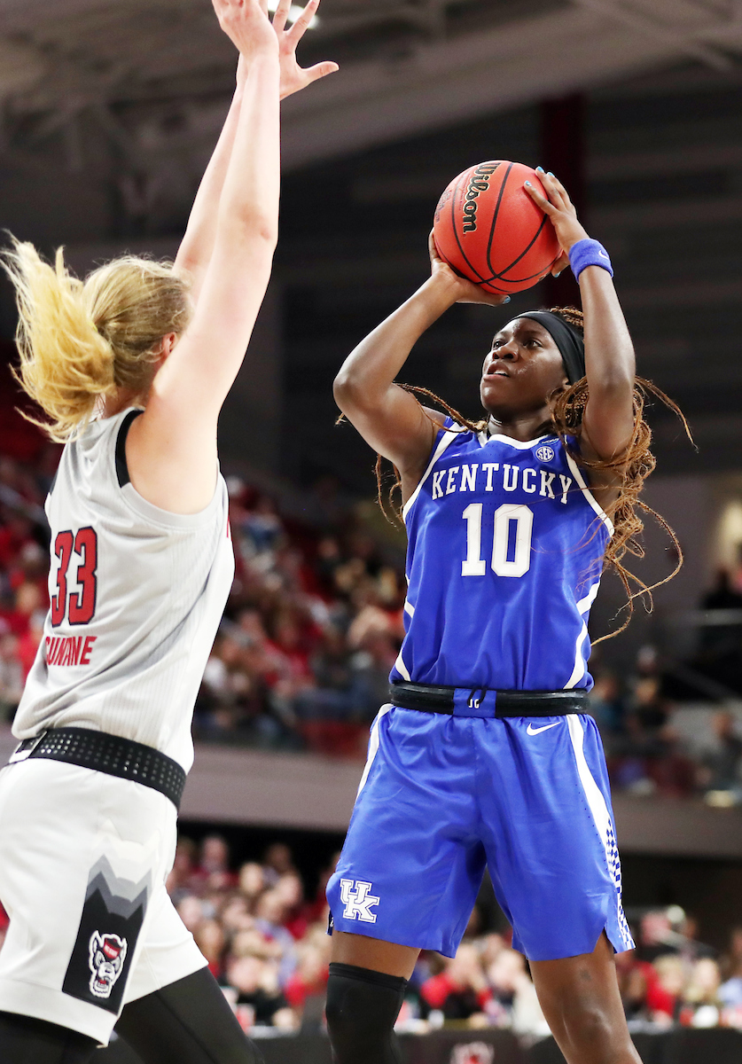 Rhyne Howard

Women's Basketball falls to NC State on Monday, March 25, 2019. 

Photo by Britney Howard | UK Athletics