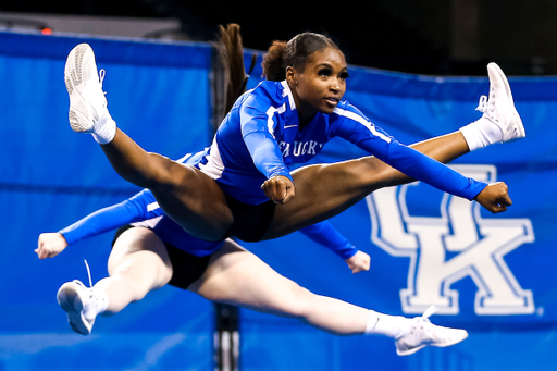 Mahogany Mobley.

Kentucky Stunt blue and white scrimmage. 

Photo by Eddie Justice | UK Athletics