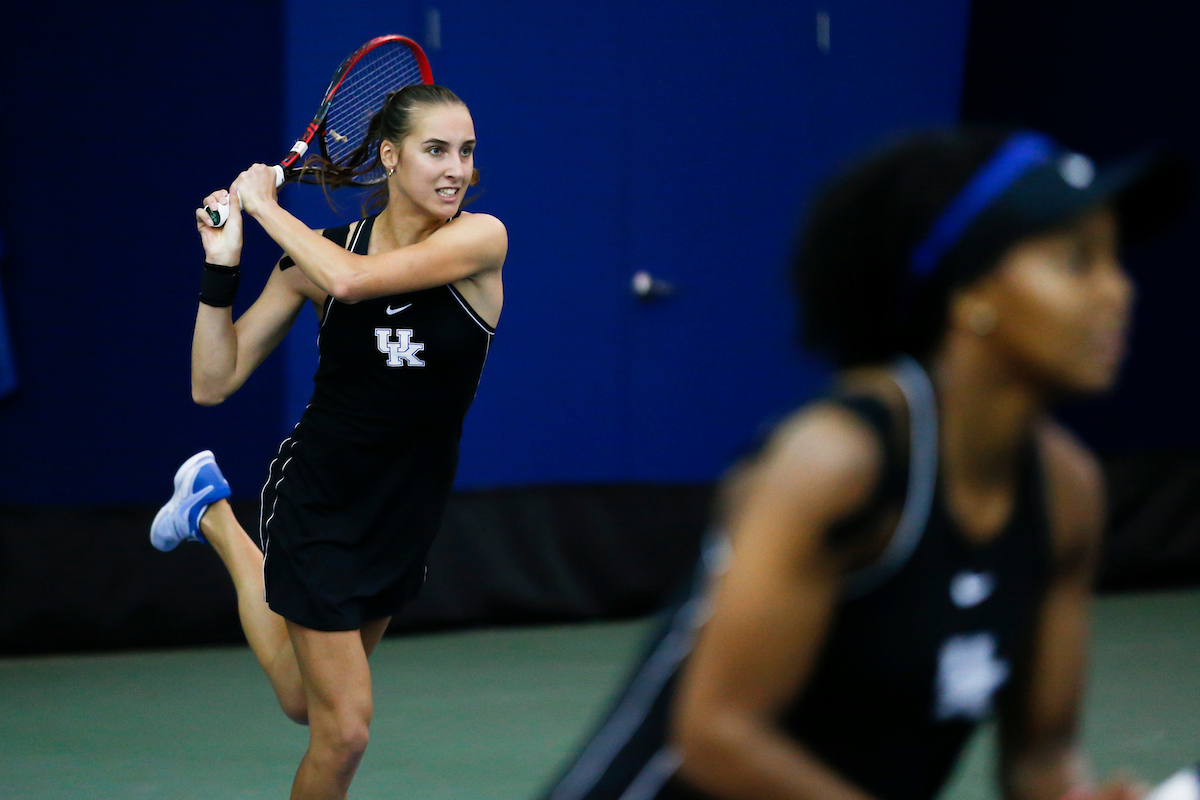ANASTASIA TKACHENKO.

Women's Tennis comes out on top of Mississippi State on Senior Day.


Photo by Isaac Janssen | UK Athletics