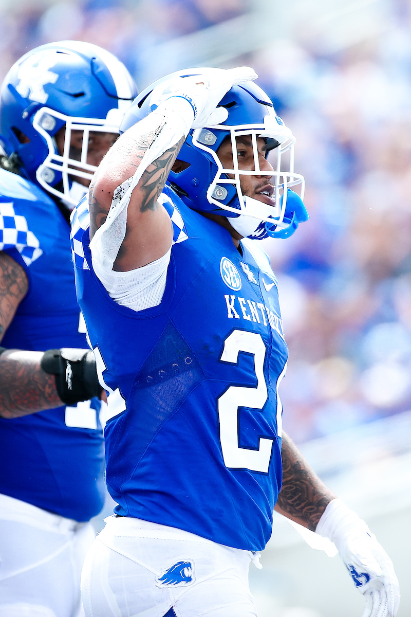 Christopher Rodriguez Jr.

UK beat ULM 45-10.

Photo by Eddie Justice | UK Athletics
