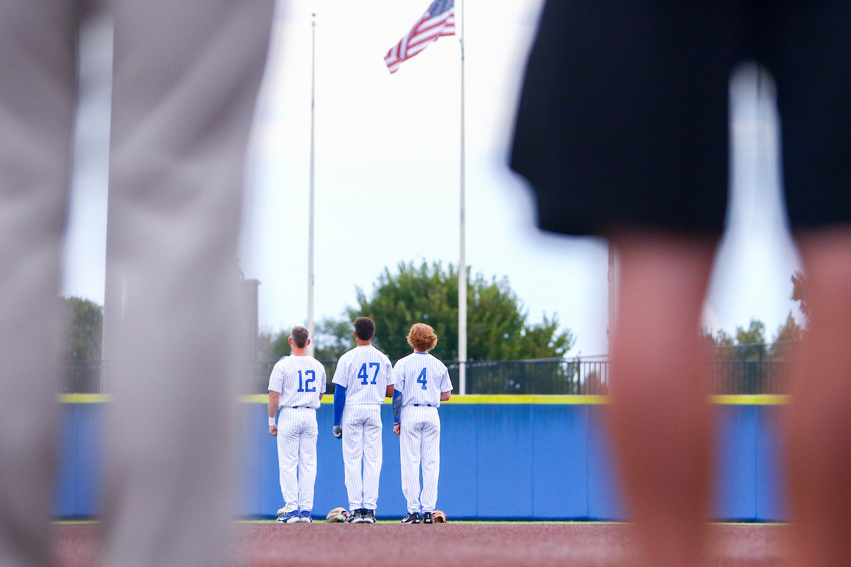 Chase Estep, Ryan Ritter, and Emilien Pitre.

Kentucky defeats Dayton 14 - 3.

Photo by Sarah Caputi | UK Athletics