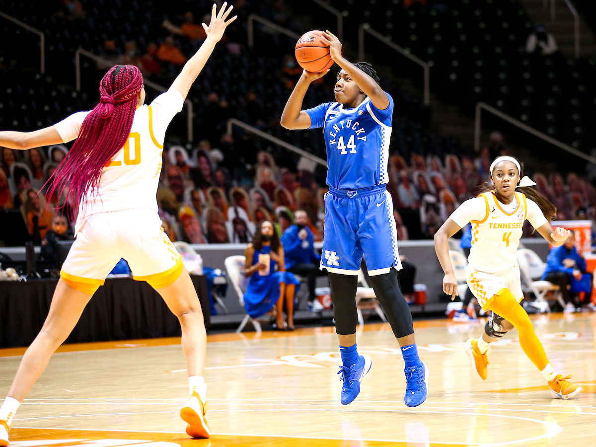 Dreuna Edwards. 

Kentucky loses to Tennessee 70-53.

Photo by Eddie Justice | UK Athletics