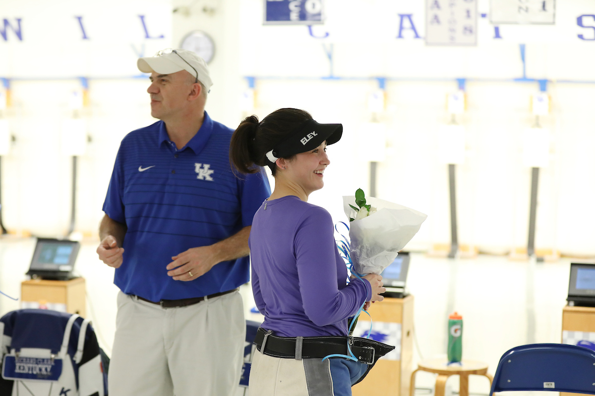 Cathryn Papasodora. Harry Mullins.

UK Rifle hosts Morehead State on Senior Day.

Photo by Quinn Foster | UK Athletics