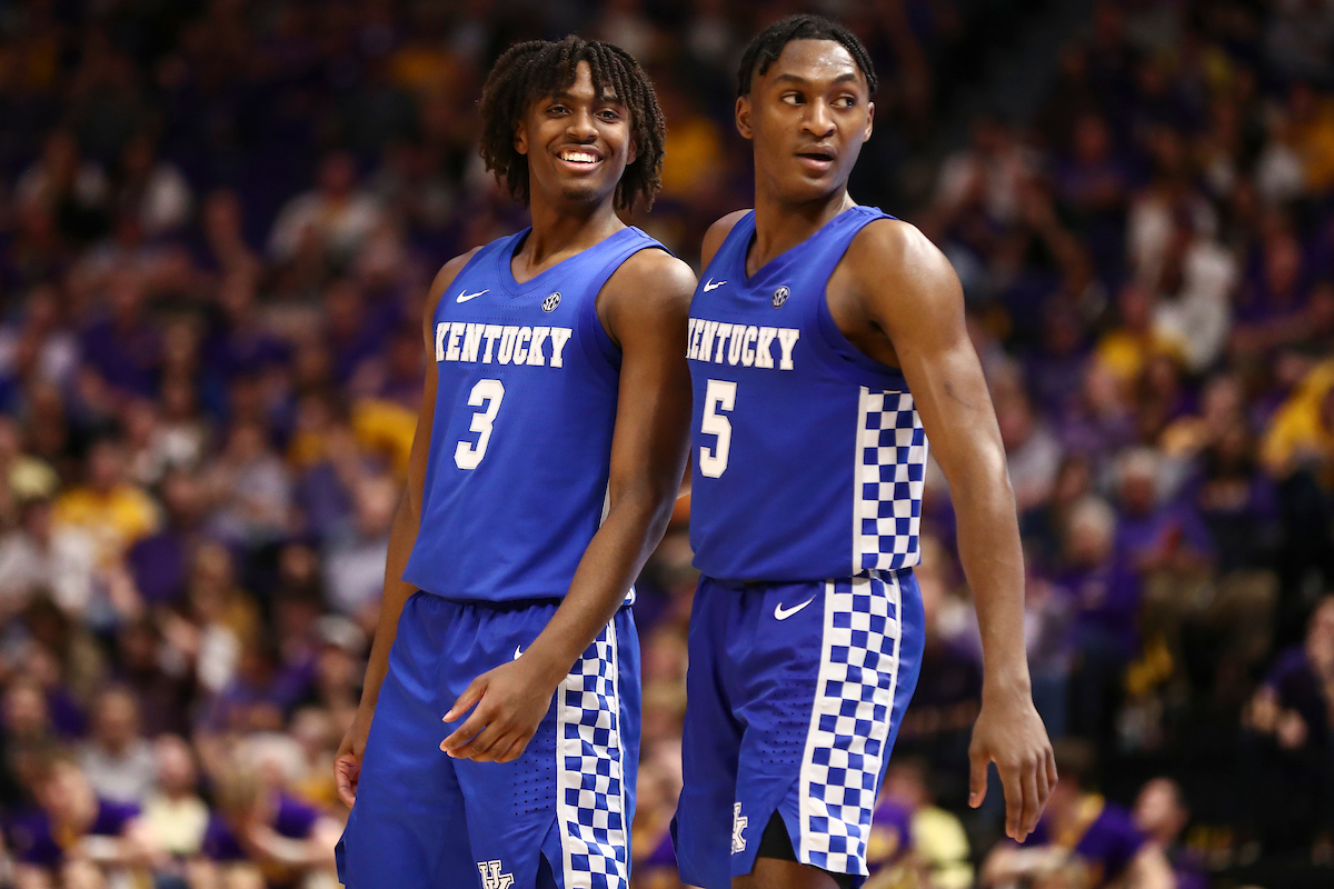 Tyrese Maxey. Immanuel Quickley.

Kentucky beat LSU 79-76.

Photo by Chet White | UK Athletics