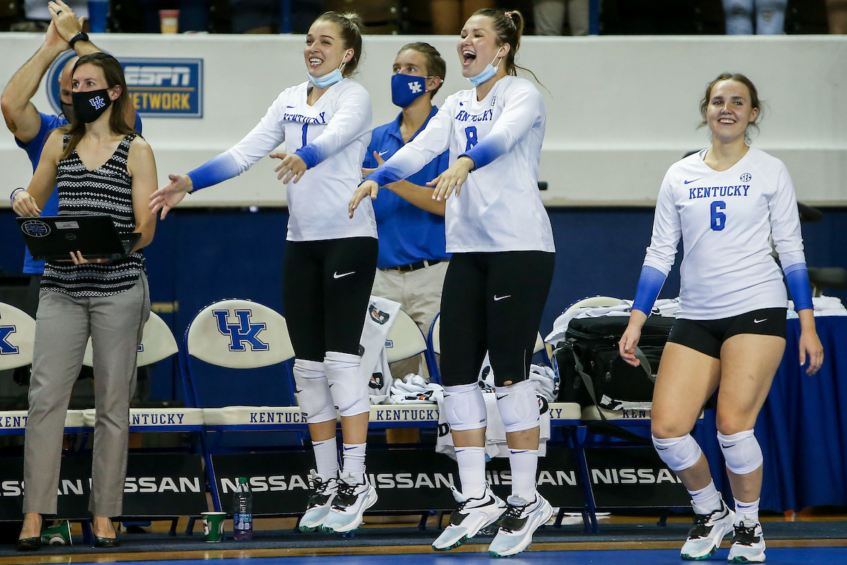 Maddie Berezowitz and Cameron Scheitzach.

Kentucky beats USC 3 - 0.

Photo by Sarah Caputi | UK Athletics