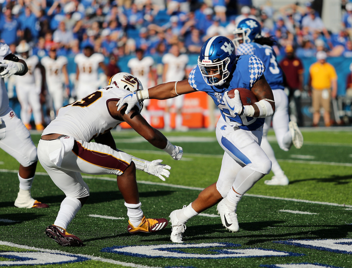 Benny Snell 

Kentucky Football beats Central Michigan 35-20.

Photo by Britney Howard | UK Athletics