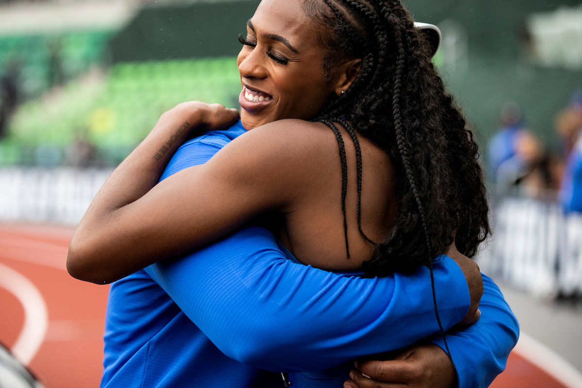 Alexis Holmes. Lonnie Greene.

Day Four. The UK women’s track and field team placed third at the NCAA Track and Field Outdoor Championships at Hayward Field in Eugene, Or.

Photo by Chet White | UK Athletics