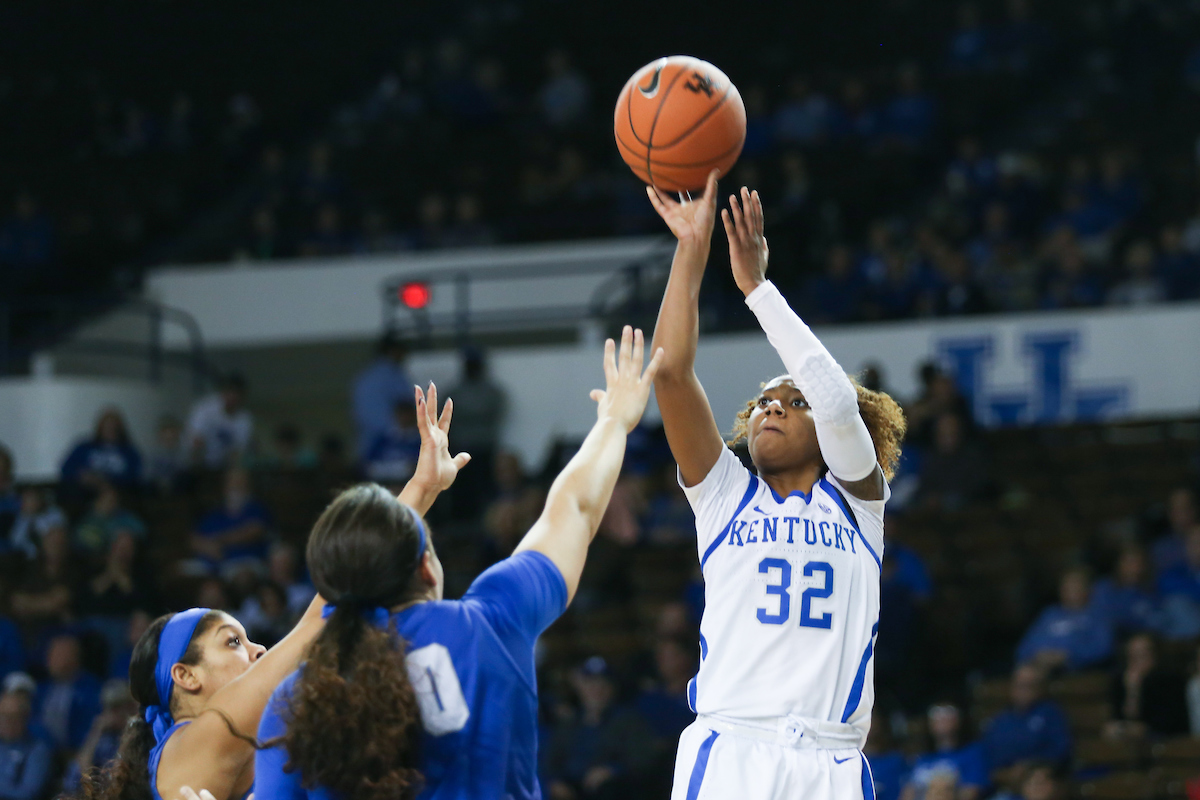 Jaida Roper

Women's Basketball beat MTSU on Saturday, December 15, 2018. 

Photo by Hannah Phillips  | UK Athletics