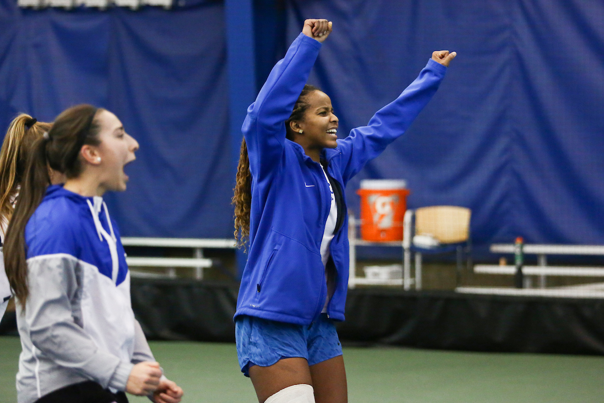 Lesedi Jacobs.

Kentucky beat Texas A&M 4-3.

Photo by Hannah Phillips | UK Athletics