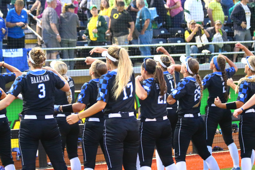 The University of Kentucky softball team in action against The University of Oregon in the first game of the NCAA Super Regional series on Thursday, May 24th, 2018, at the Jane Sanders Stadium in Eugene, OR.

Photos by Noah J. Richter I UKAthletics