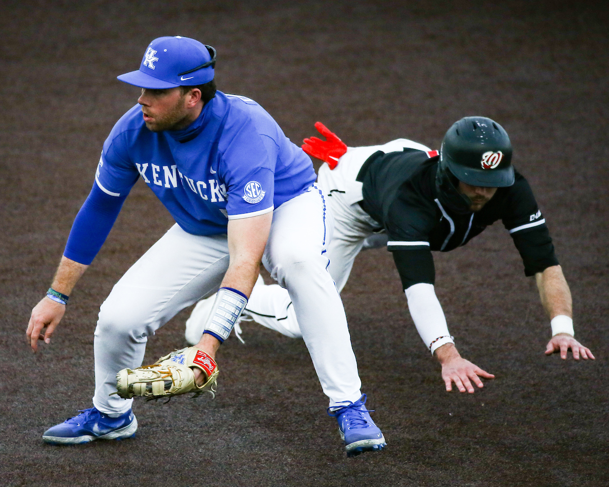 TJ Collett. 

Kentucky beats WKU 6-5. 

Photo by Eddie Justice | UK Athletics