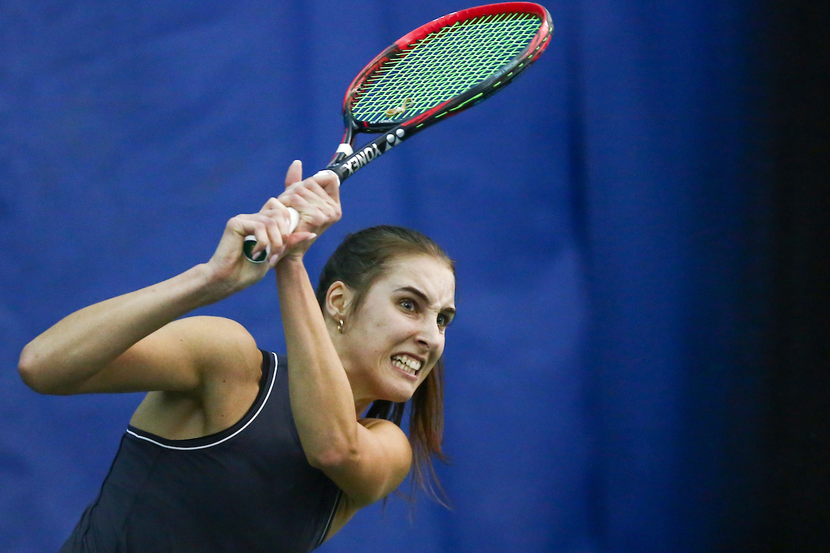 Anastasia Tkachenko.

Kentucky beat Texas A&M 4-3.

Photo by Hannah Phillips | UK Athletics