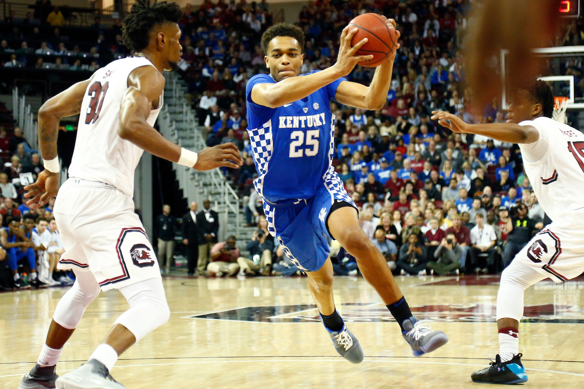 PJ Washington.

The University of Kentucky men?s basketball falls to South Carolina 76-68 on Wednesday, 
January 16th, 2018, at Colonial Life Arena in Columbia, SC.

Photo by Quinn Foster I UK Athletics