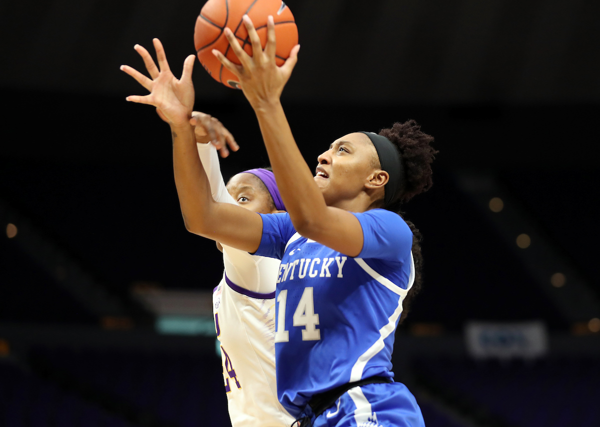 Tatyana Wyatt

Kentucky Women's Basketball beat LSU 64-60. 

Photo by Britney Howard  | UK Athletics