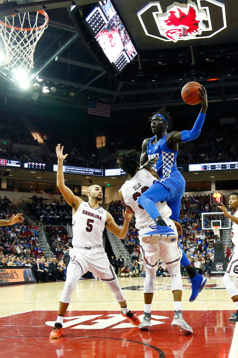 Wenyen Gabriel.

The University of Kentucky men?s basketball falls to South Carolina 76-68 on Wednesday, 
January 16th, 2018, at Colonial Life Arena in Columbia, SC.

Photo by Quinn Foster I UK Athletics