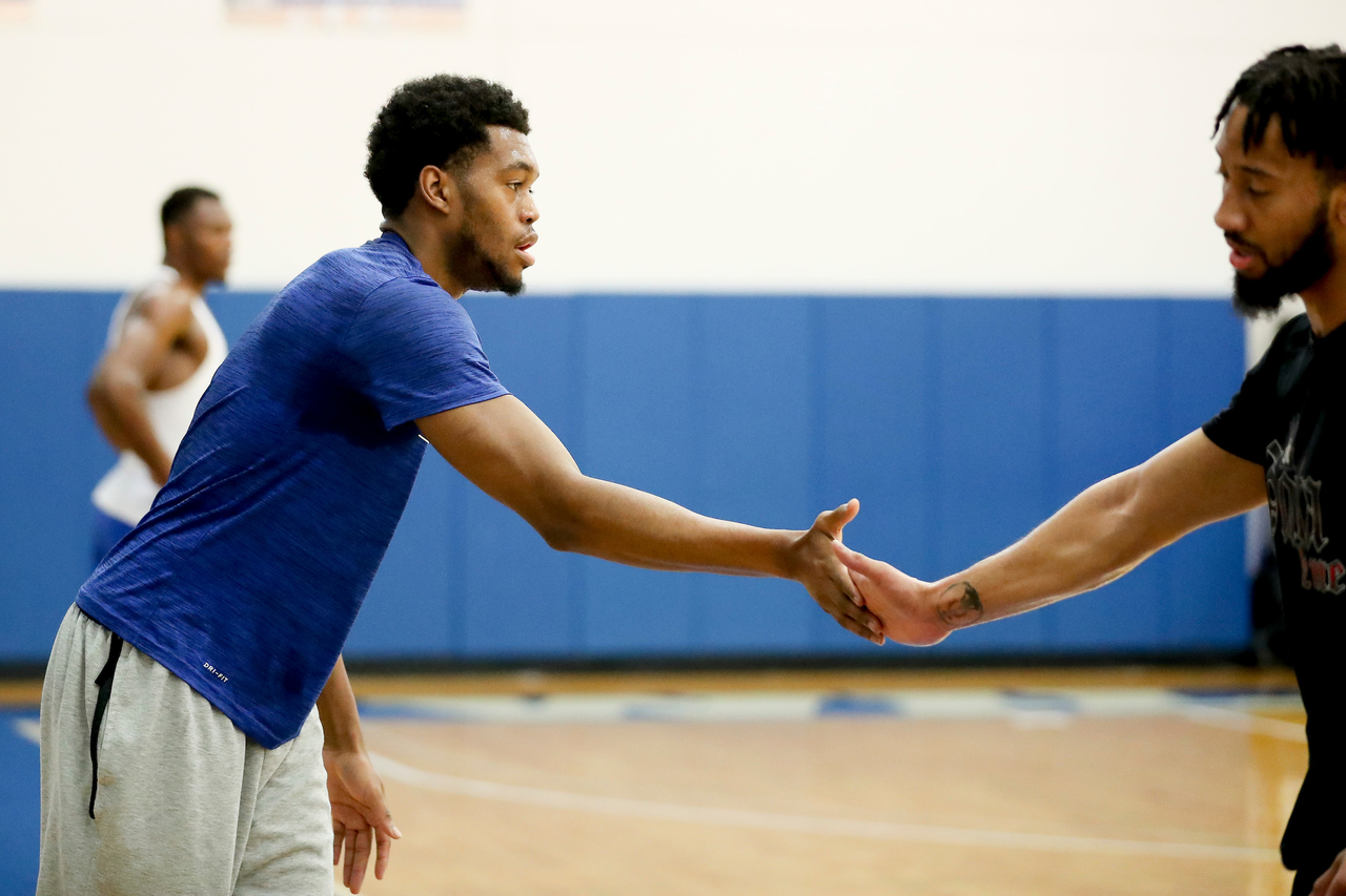 Keion Brooks Jr. Davion Mintz.

Menâ??s basketball practice.

Photo by Chet White | UK Athletics