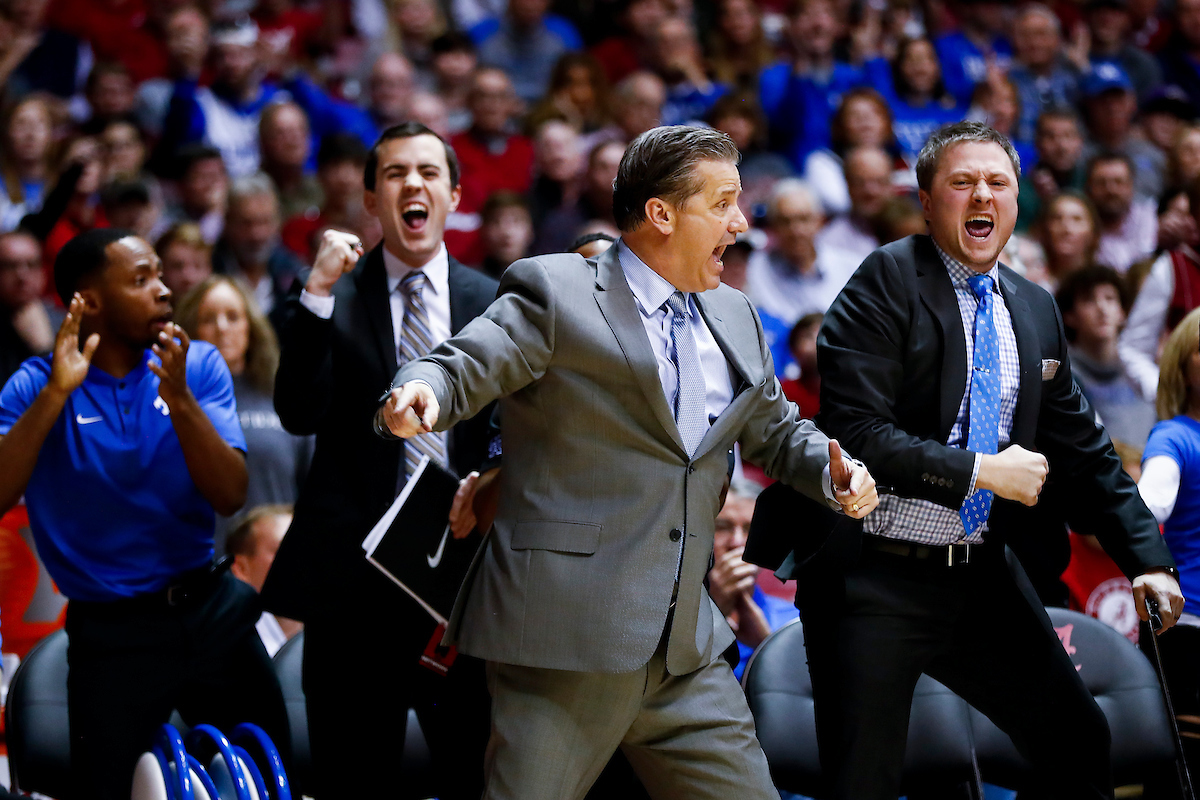 John Calipari. Brady Kennedy.

Kentucky falls to Alabama 77-75 on Saturday, January 5, 2019, at Coleman Coliseum in Tuscaloosa, AL.

Photo by Chet White | UK Athletics