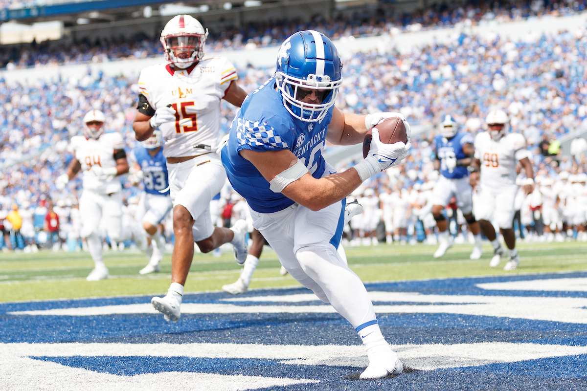 Brenden Bates.

UK beat ULM 45-10.

Photo by Elliott Hess | UK Athletics