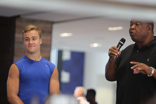 David Bouvier. Vince Marrow.

Women's clinic hosted by Kentucky Football on July 28th, 2018 at Kroger Field in Lexington, Ky.

Photo by Quinlan Ulysses Foster I UK Athletics