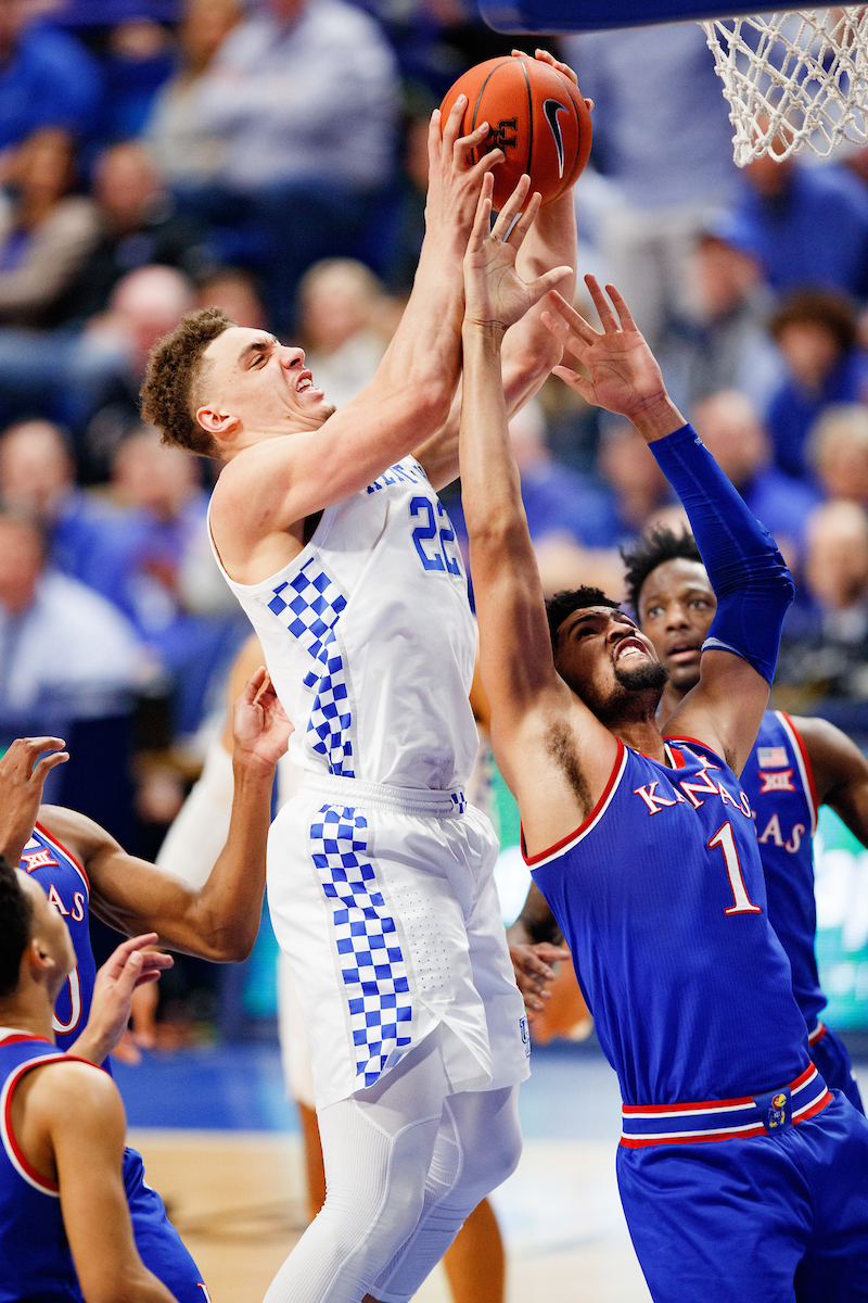 Reid Travis.

The UK men's basketball team beat Kansas 71-63 at Rupp Arena on Saturday, January 26, 2019.

Photo by Elliott Hess | UK Athletics