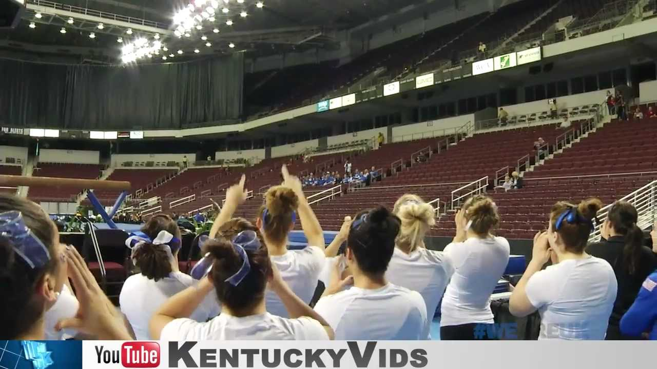 Kentucky Wildcats TV: The team and crowd warm up for the championship meet