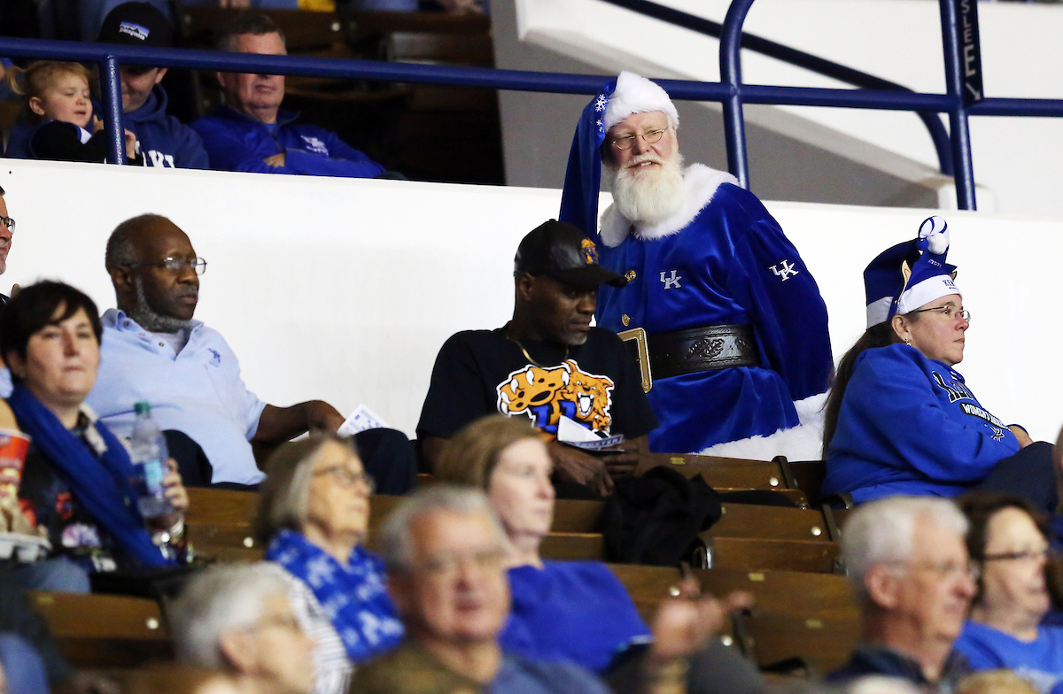 Santa
The women's basketball team beat Murray State 88-49 on Friday, December 21, 2018. 

Photo by Britney Howard  | UK Athletics
