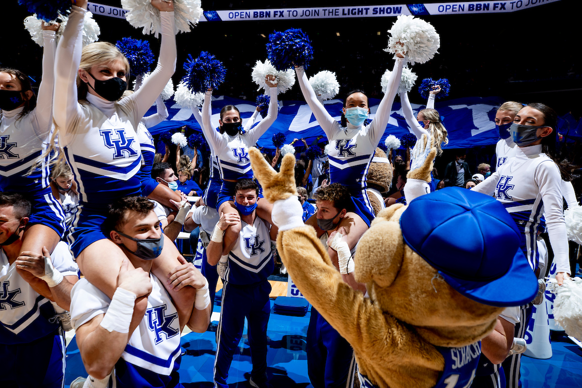 Cheerleaders.

Kentucky beat Ohio University 77-59.

Photos by Chet White | UK Athletics