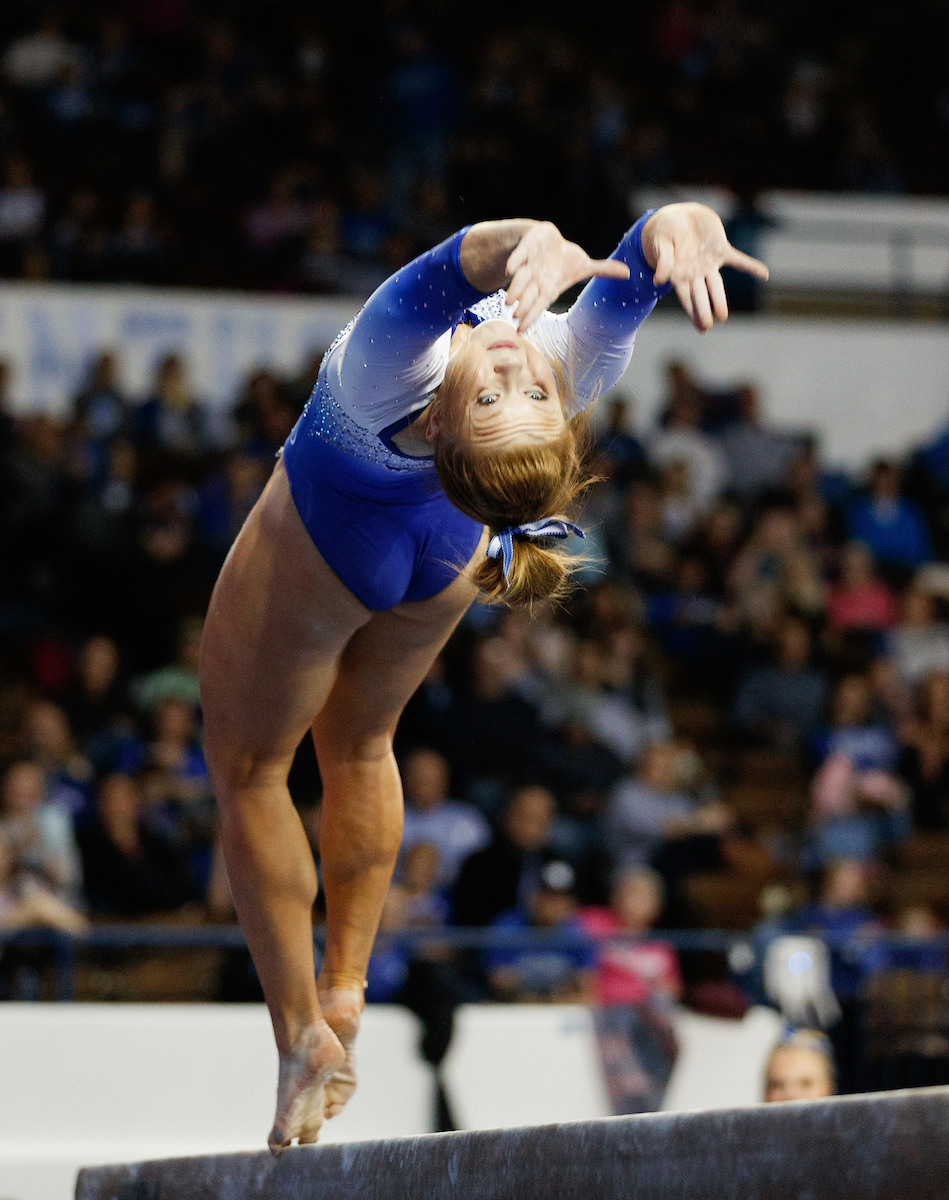 SIDNEY DUKES.


The University of Kentucky gymnastics team beats LSU, 197.150 - 196.025.

Photo by Elliott Hess | UK Athletics