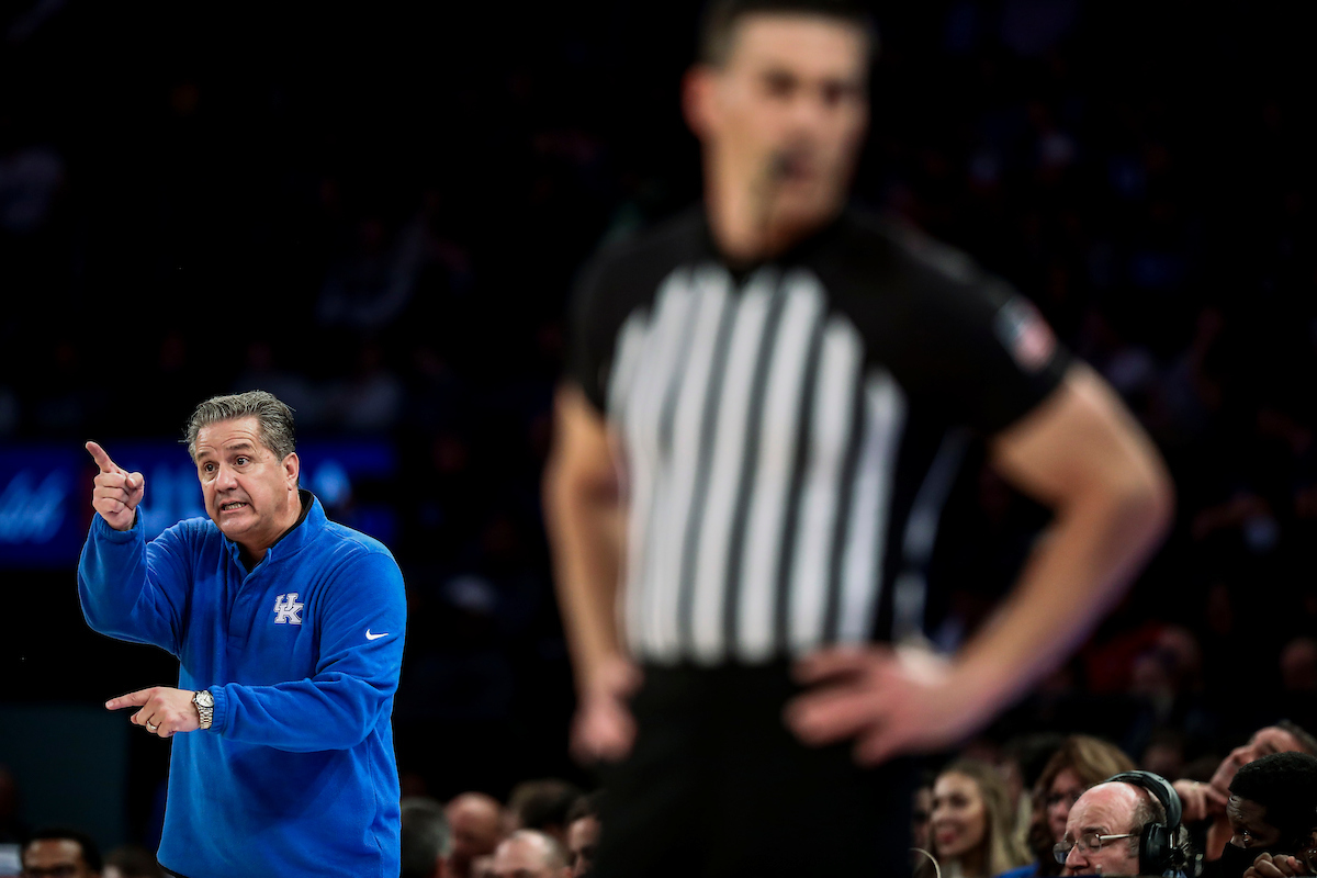 John Calipari.

Kentucky loses to Duke 79-71 in the Champions Classic at Madison Square Garden in New York on Nov. 9, 2021.

Photos by Chet White | UK Athletics