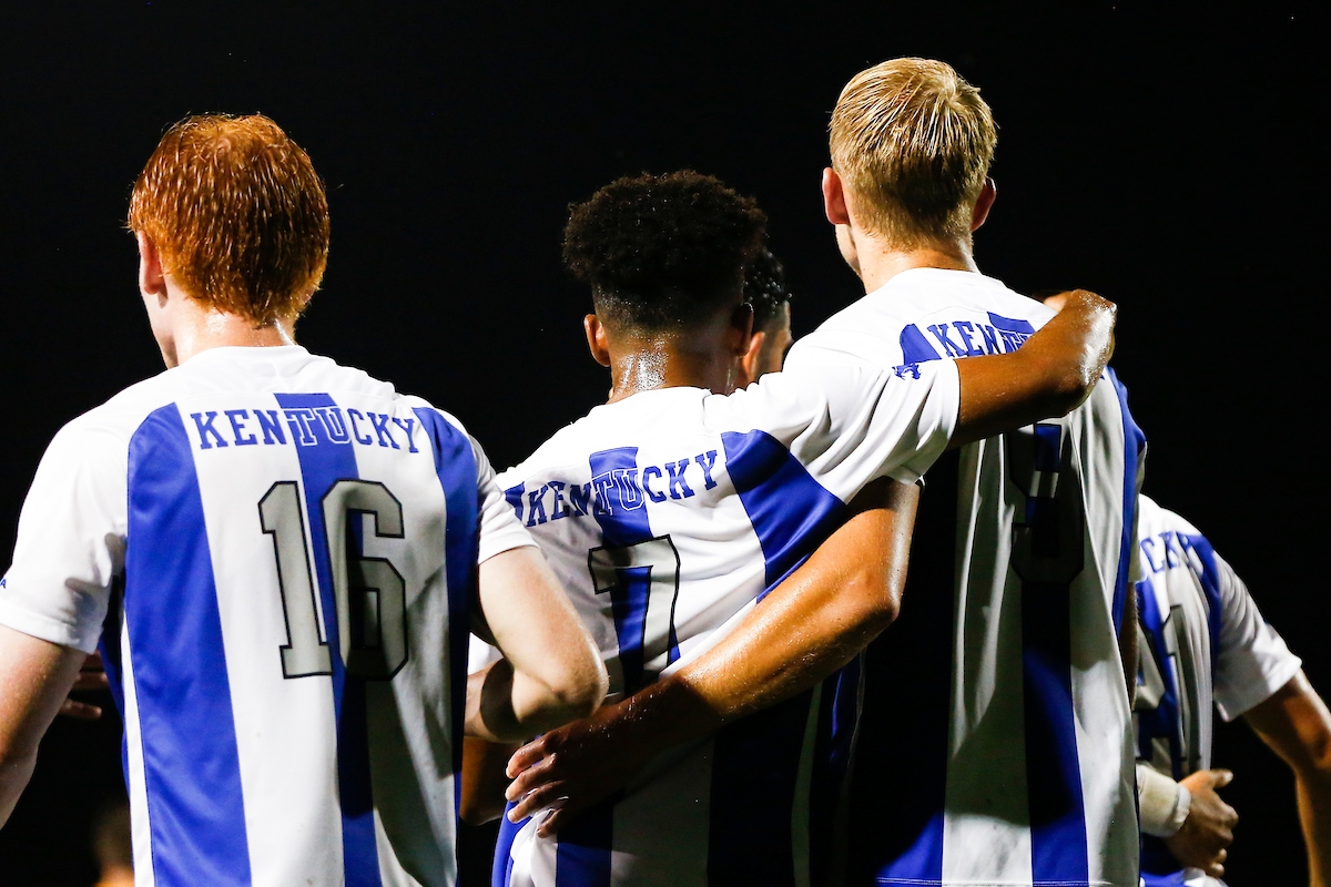 Martin Soereide, Daniel Evans, Eythor Bjorgolfsson.

Kentucky beats Wright St. 3-0.

Photo by Grace Bradley | UK Athletics
