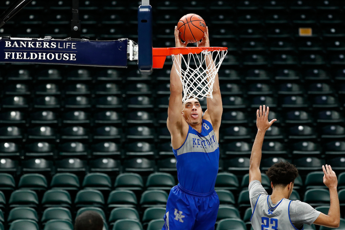 Reid Travis.

BANKERS LIFE FIELDHOUSE practice.

Photo by Chet White | UK Athletics