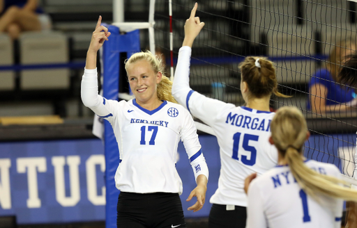 ALLI STUMLER

Volleyball open practice on Sunday, August 12, 2018. 

Photo by Britney Howard | UK Athletics