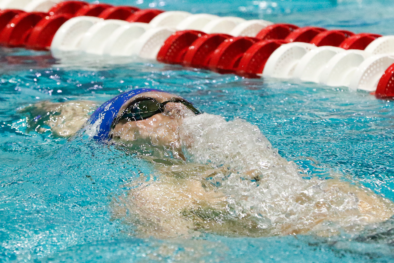 Joshua Swart is seen during the men's 200 backstroke during the final day of the 2019 SEC Swimming and Diving Championships in the Gabrielsen Natatorium at the University of Georgia in Athens, Ga., on Saturday, Feb. 23, 2019. (Casey Sykes)