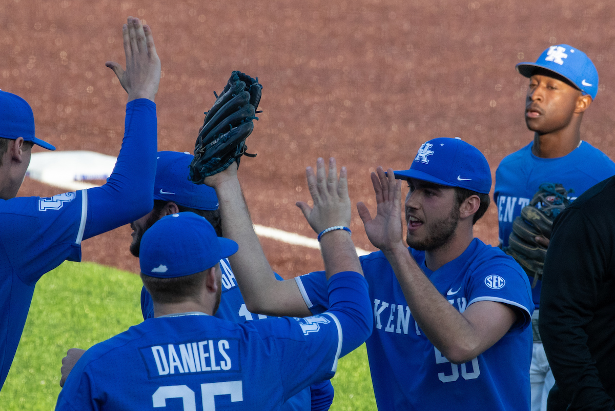 Kentucky Wildcats Mason Hazelwood (50)

The UK baseball team beat NKU 5-4 on Wednesday, February 27, 2019.