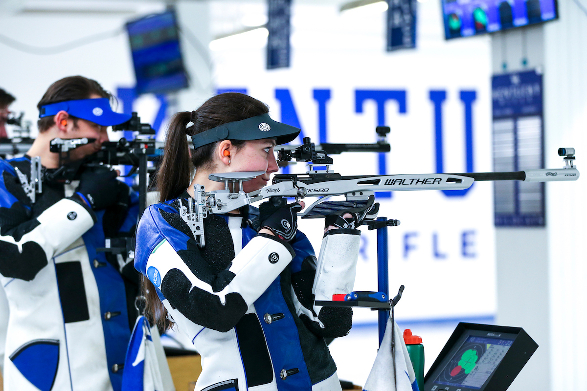Jaden Thompson.

Kentucky Rifle competes against Memphis.

Photo by Grace Bradley | UK Athletics