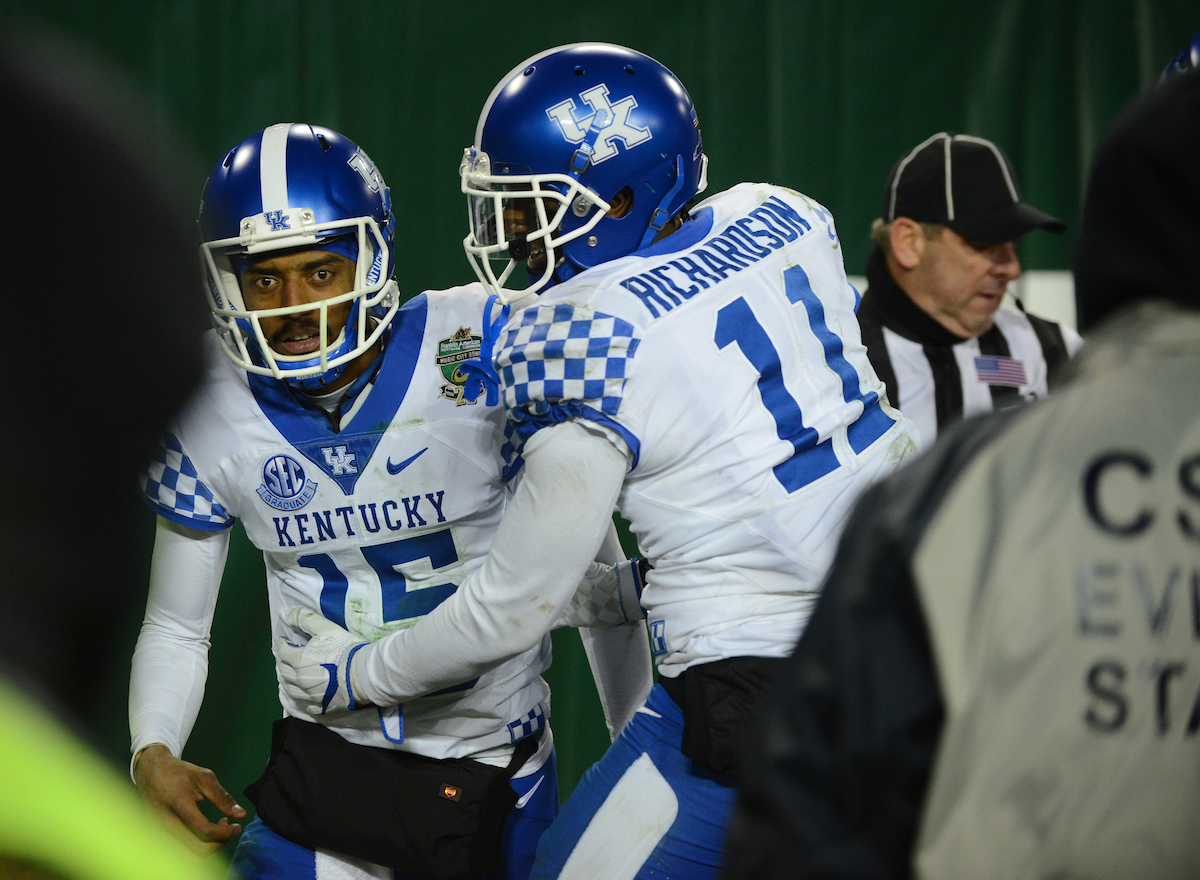 Stephen Johnson, Tavin Richardson

The University of Kentucky football team falls to Northwestern 23-24 in the Music City Bowl on Friday, December 29, 2017, at Nissan Field in Nashville, Tn.