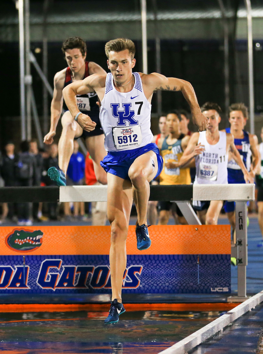 during the Pepsi Florida Relays at James G. Pressly Stadium on Friday, March 29, 2019 in Gainesville, Fla. (Photo by Matt Stamey)
